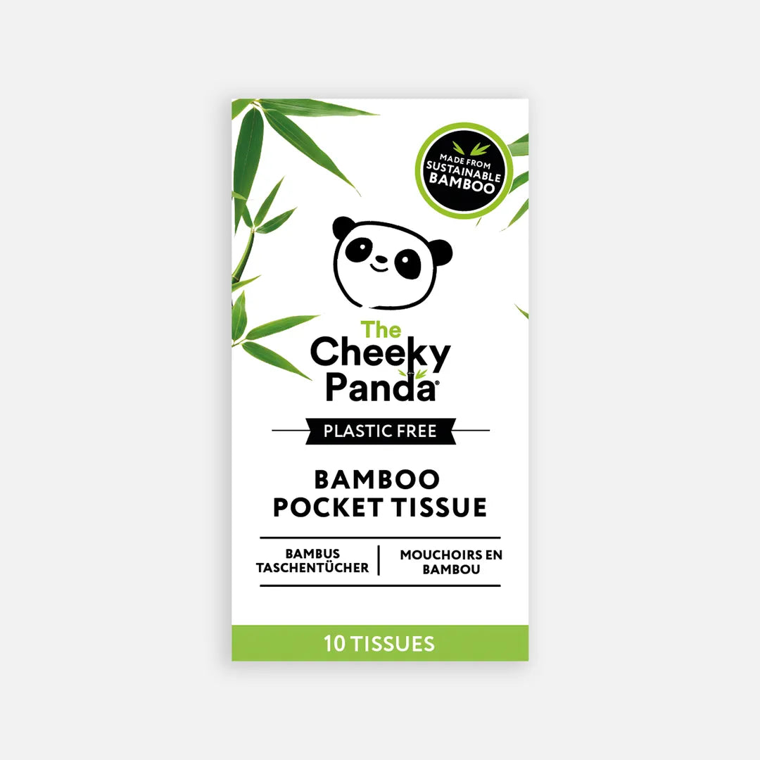 The Cheeky Panda Lommerservietter (4-pak) er det perfekte valg til en bæredygtig og skånsom løsning, når du er på farten. Fremstillet af 100 % naturlig og bæredygtig bambus.